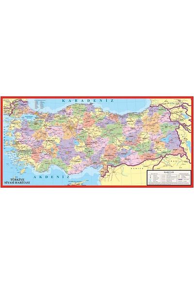 KESKİN COLOR Il Il Türkiye Map 32x68 Cm