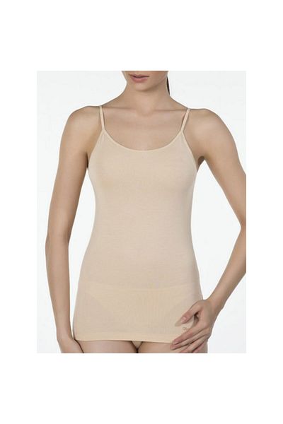 Kom Γυναικείο Μπεζ Basic Top Tank Top