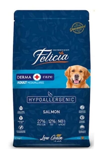 Felicia Az Tahıllı Somonlu Hypoallergenic Yetişkin Köpek Maması 15 Kg