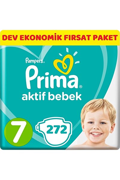 Prima Bebek Bezi Beden:7 (15+kg) Xx Large 272 Adet Dev Ekonomik Fırsat Pk