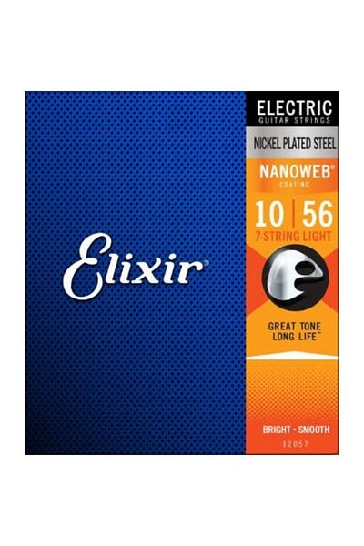 Elixir 12057 Nanoweb 7 String Electric Guitar (10-56)