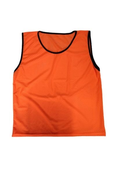 Yunus 10-Piece Orange Phosphorescent Mesh Training Vest with Holes