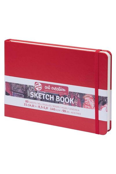 Talens Sketchbook Hard Cover Sketch Drawing Notebook 15x21 Cm140 Gr 80 Yp Red