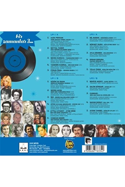 Osso Plak - Bir Zamanlar 3 - Çeşitli Sanatçılar (2 Lp)