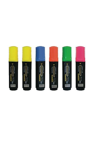Lineplus Power Line 700 - 6-Piece Highlighter Set, Special Advantage