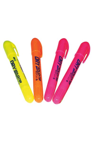 Amos 4-Piece Highlighter Dry Highlighter Pen - Mixed Color