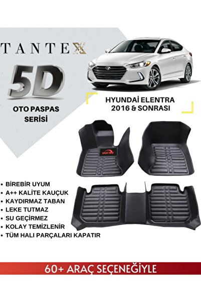 TANTEX Hyundai Elentra 2016+ 5d Araca Özel Oto Paspası
