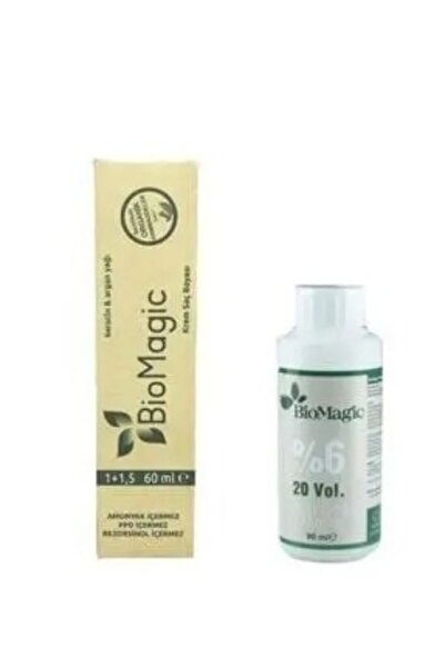 BIOMAGIC Kahve Karamel Keratin ve Arganlı Amonyaksız Doğal Saç Boyası 55-78 6...