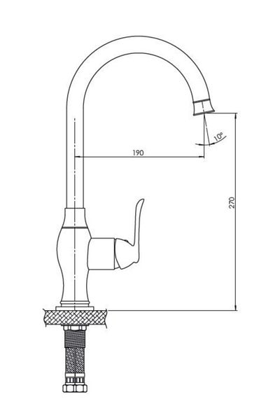 GPD Mte150 Tauro Single Body Sink Faucet (tsen817)