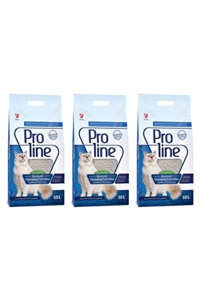 Pro Line Naturel Parfümsüz Kedi Kumu 10 Lt X 3 Adet