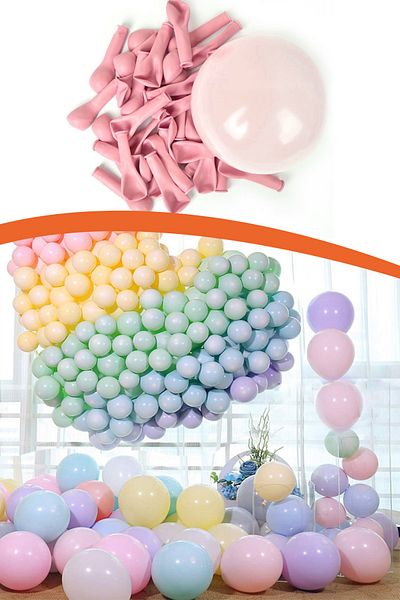 Kazanabil 20 Pack Macaron Soft Color Party Balloon Yavruağzı
