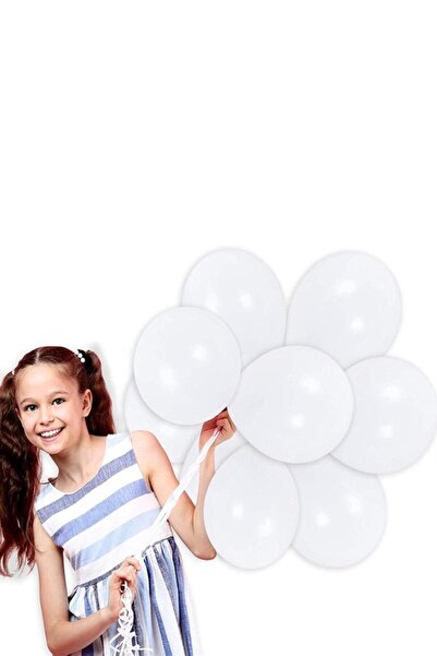 Partifabrik Matte Pastel Balloon White Color Pack of 100