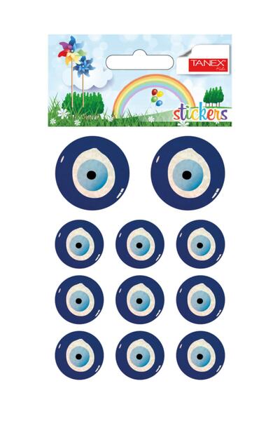 Tanex Stc-179 Sticker Hologramlı Nazar Boncuğu, 22’li Paket