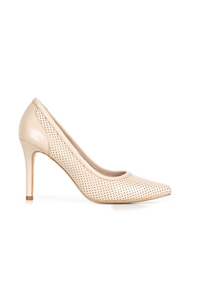 PİRCİ Kadın Bej Deri Stiletto