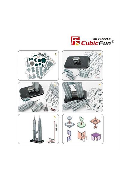 Cubic Fun Petronas Towers 3D Puzzle - Malaysian Design