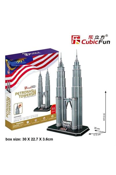 Cubic Fun Petronas Towers 3D Puzzle - Malaysian Design
