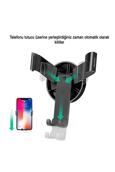 Ugreen Gravity Araç Içi Havalandırma Telefon Tutucu Siyah