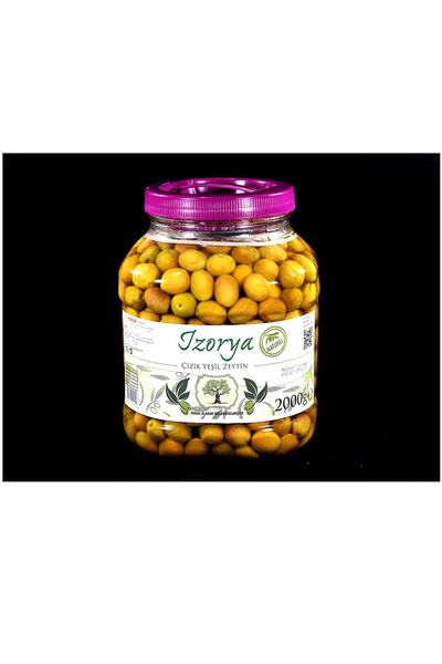 İzorya Çizik Yeşil Zeytin 2000g Mut Mersin