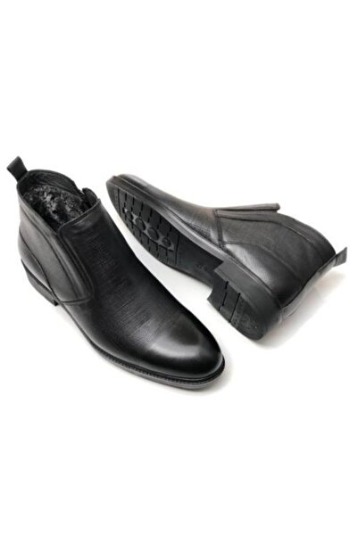çelikler Erkek Siyah Hakiki Deri Klasik Bot