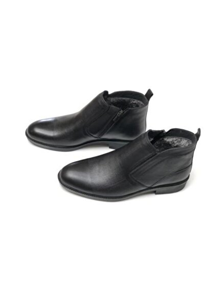 çelikler Erkek Siyah Hakiki Deri Klasik Bot
