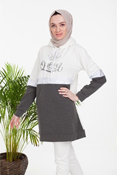 turkish dreams Women's White Hooded Tunic