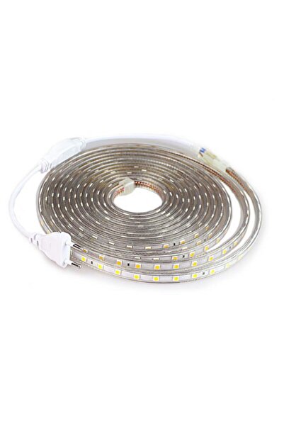 Led Fişli 10 Metre Su Geçirmez Korumalı Mavi Hortum Şerit Işık + Fişli 3 Çip 220v Su Geçirmez