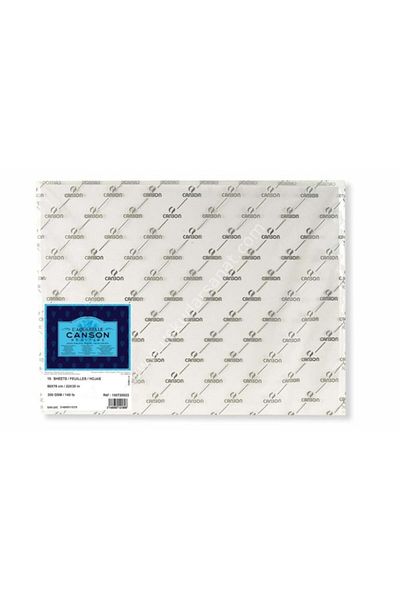 Canson Heritage Watercolor Paper 300 Gr 56x76 Cm 10 Sheets Cold Printed with Green-Textured