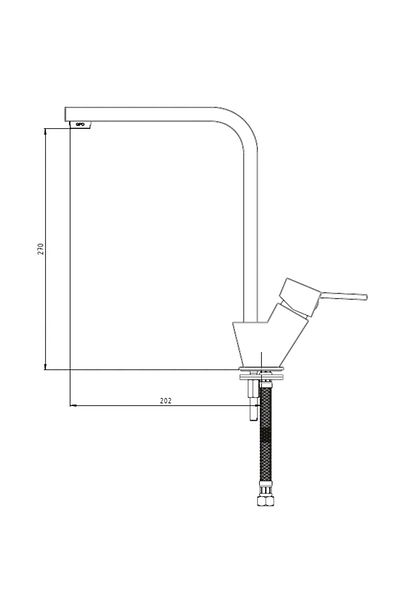 GPD Single Body Sink Faucet Tulio Mte135