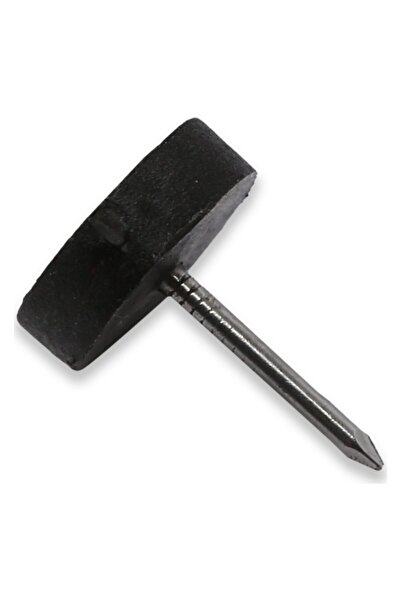 Tamiret Çivili Masa Sandalye Zemin Koruyucu Plastik Siyah Ayak 25 Adet Çap 16mm