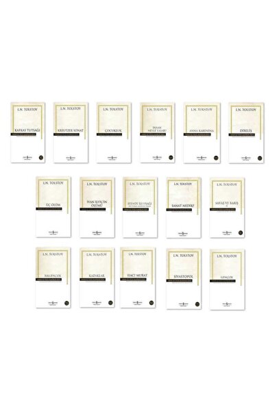 TÜRKİYE İŞ BANKASI KÜLTÜR YAYINLARI Lev Nikolayeviç Tolstoy 16 Kitap Set