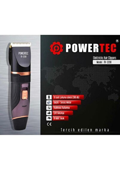 POWERTEC Profesyonel Berber Saç Sakal Ense Traş Makinesi Orjinal Tr-3200 Ensiga