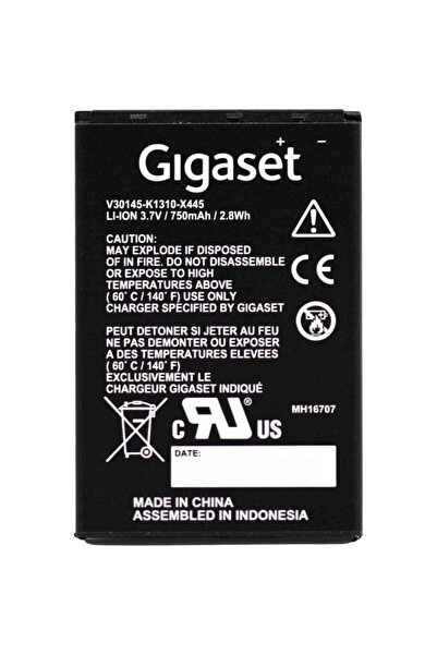 GIGASET Siemens Gigaset Sl4, Sl400, Sl78, Sl780, Sl785, Sl788 Uyumlu X445 Pil