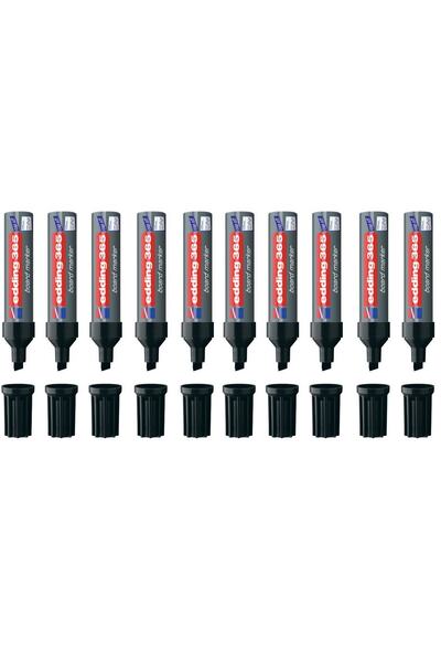 Edding 365 Beyaz Tahta Kalemi Kalın Kesik Uçlu Siyah 10 Lu Kutu