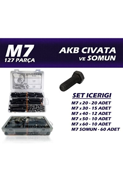 Site Hırdavat 127 Parça M7 Akb Civata Ve Somun Seti