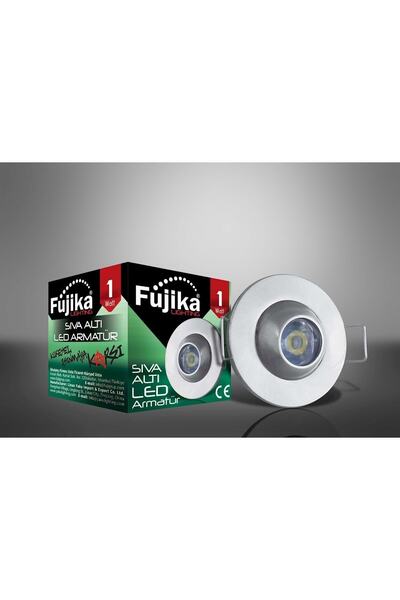 Fujika Led Spot Armatur(manda Gozu) 1w Saten Kasa Beyaz (2 Li Paket)