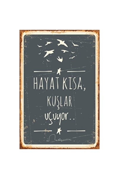 hediye bahçesi Τραπέζι ρετρό vintage από MDF - Η ζωή είναι κοντή, αλλά τα πρά...