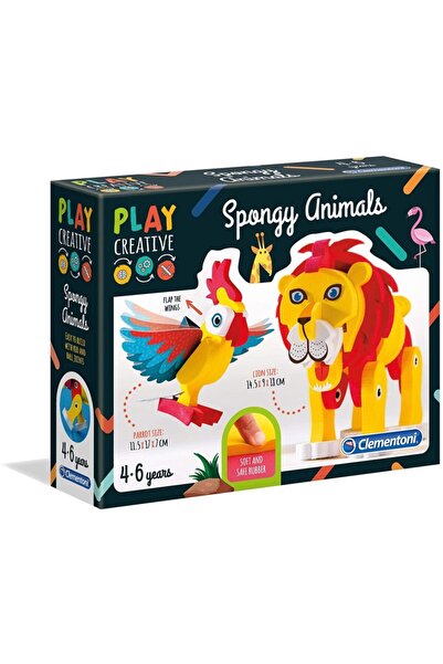 CLEMENTONI العلامة التجارية 15284 حيوانات إسفنجية / لعبة إبداعية للأعمار من 4...