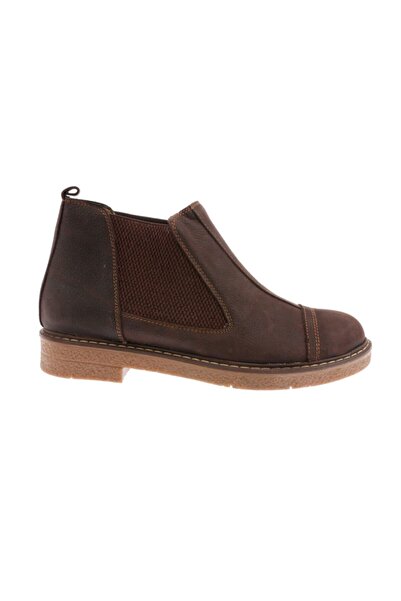DGN Women's Chelsea Boots 20K Brown Nubuck Leather