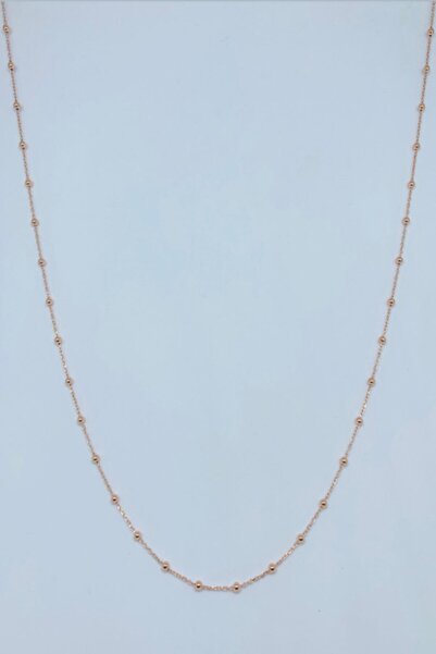 Artuklu Telkari Rose Kaplama Kadın Gümüş 70 Cm Sık Toplu Forse Zincir