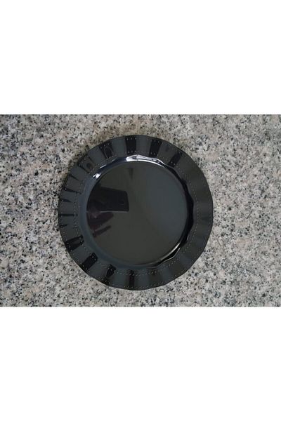 Kristal طبق بلاستيك فاخر 22 سم - 6 قطع - هارد ميكا ملون لامع