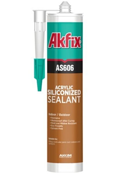 Akfix As606 Silikonize Kahverengi Mastik 500 Gr.