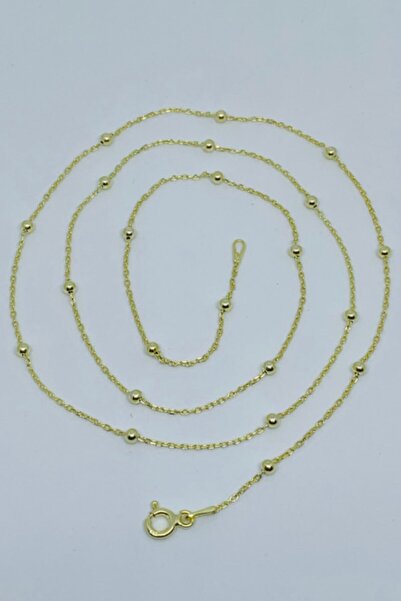 Artuklu Telkari 14 K Altın Kaplama Kadın Gümüş 90 Cm Toplu Forse Zincir