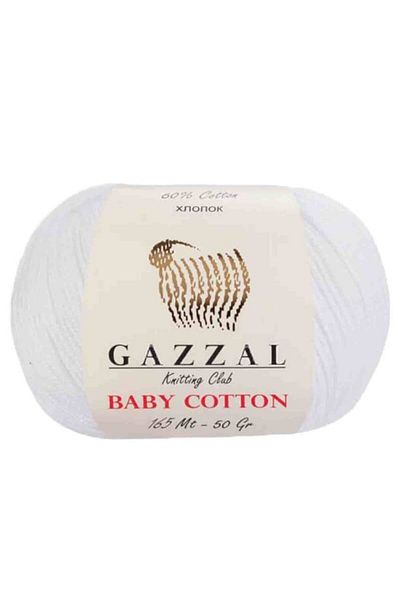 Gazzal Akdenizpos Sm01 Baby Cotton Χειροποίητη Κλωστή Φωτεινό Λευκό 3432 (Νέο)
