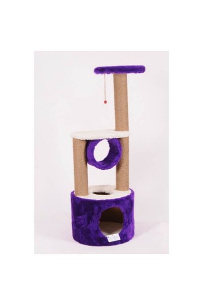Cathause Cat House S05 Layered Cat Scratcher with Slot Purple 112 Cm