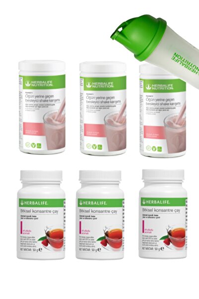 Herbalife Shake 3 Adet Ahududu + Çay 3 Adet Ahududu + Shaker Hediye