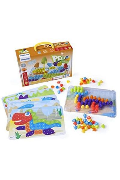 Miniland Activity Nails Mosaic Hand-Eye Coord. Development Set (Pegs 20 mm) 90 Pieces