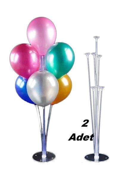 Happyland Balloon Decoration Stand 2 Pieces 7 Rod Set Domestic Production 75 cm
