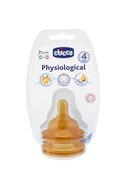 Chicco 81624 Antikolik Fizyolojik Kauçuk Biberon Emziği Mama Akışı 4m+