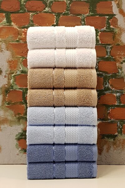 Özdilek Набір з 8 модних рушників - темно-синій, світло-синій, бежевий, білий