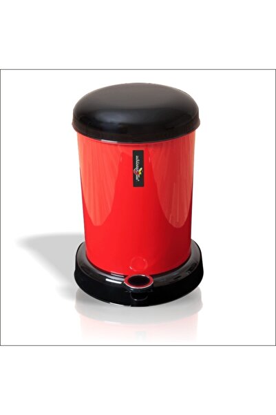 M3DECORİUM Kırmızı Mantar Itfaiye Musluğu Pedallı Kovalı Banyo Dükkan Masaalt...